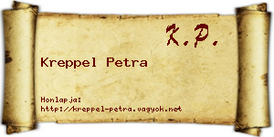 Kreppel Petra névjegykártya